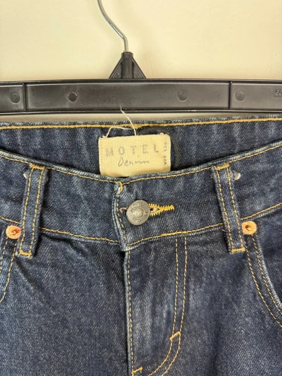 Motel Rocks Low Rise Parallel Jeans In Indigo Size 26 - Picture 4 of 7